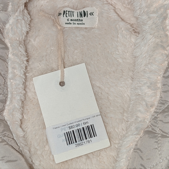 NWT 6M Petit-indi fleece lined quilted Hooded snowsuit - Picture 5 of 5